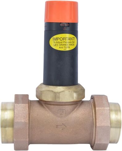 Cash Acme 3/4 Inch EB25 Sweat Double Union Pressure Regulating Valve (PRV), 45 PSI, 23137-0045 in Kuwait