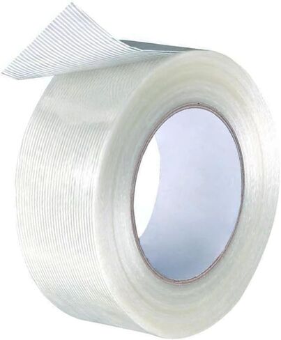 Transparent Mono Filament Strapping Tape 2inch X 50 Yards 5.6 Mil, Heavy Duty Reinforced Packing Tape Fiber Strapping Adhesive Packaging Tape,Adhesive Tapes,Wrapping Tape in Saudi Arabia