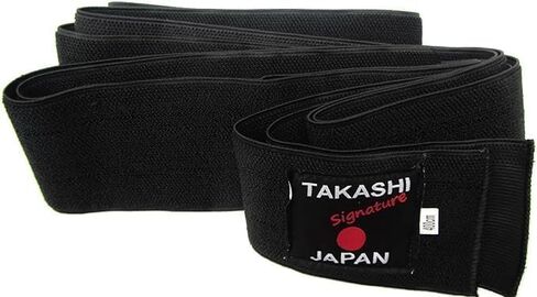 OBI BELT Stretchy Elasticated- 'BLACK' Obi Belt Iaido- KENDO, AIKIDO Belt - 400cm x 8cm Easy Comfortable fasten in Saudi Arabia