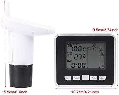 FTVOGUE Liquid Level Sensor Ultrasonic Water Tank Liquid Depth Level Measuring Meter with Temperature Display in Saudi Arabia