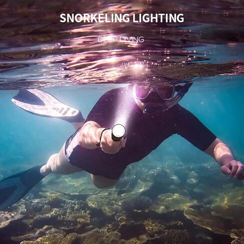 Dive Light, L2 5000lm Stepless Dimming Diving Light IPX8 Waterproof Diving Flashlight for Diving Instructors, Divers in Saudi Arabia