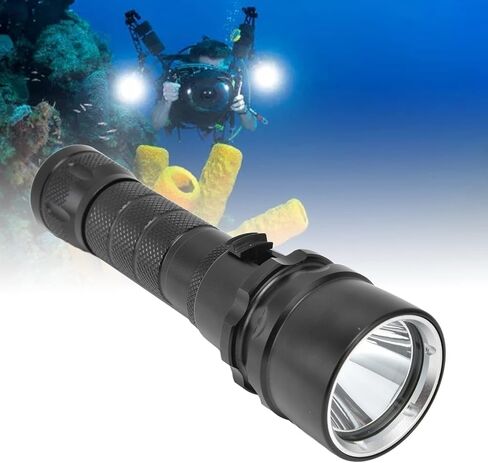 Dive Light, L2 5000lm Stepless Dimming Diving Light IPX8 Waterproof Diving Flashlight for Diving Instructors, Divers in Saudi Arabia