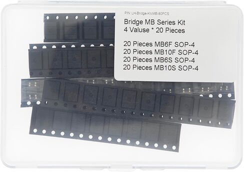 4 قيم * 20 قطعة MB6F MB10F MB6S MB10S SOP-4 SMD طقم الصمام الثنائي لجسر المعدل in Saudi Arabia