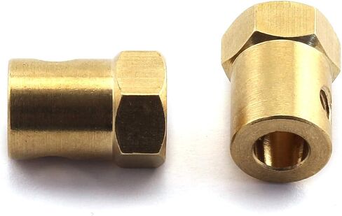 HJ Garden 4pcs 6mm Brass Hex Shaft Coupling Motor Flexible Coupler Joint for Connecting DC Motor Shaft, Robot, Model Car Tyre etc. in Saudi Arabia