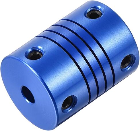 uxcell 1Pcs 4mm to 6mm Aluminum Alloy Shaft Coupling L25xD18 Flexible Coupler with Screws for Encoders and Motors,Blue in Saudi Arabia