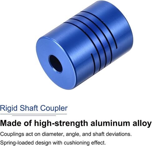 uxcell 1Pcs 4mm to 6mm Aluminum Alloy Shaft Coupling L25xD18 Flexible Coupler with Screws for Encoders and Motors,Blue in Saudi Arabia