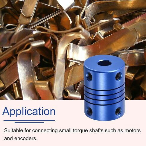 uxcell 1Pcs 4mm to 6mm Aluminum Alloy Shaft Coupling L25xD18 Flexible Coupler with Screws for Encoders and Motors,Blue in Saudi Arabia