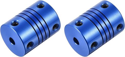 uxcell 1Pcs 4mm to 6mm Aluminum Alloy Shaft Coupling L25xD18 Flexible Coupler with Screws for Encoders and Motors,Blue in Saudi Arabia