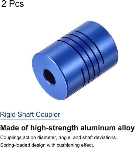 uxcell 1Pcs 4mm to 6mm Aluminum Alloy Shaft Coupling L25xD18 Flexible Coupler with Screws for Encoders and Motors,Blue in Saudi Arabia