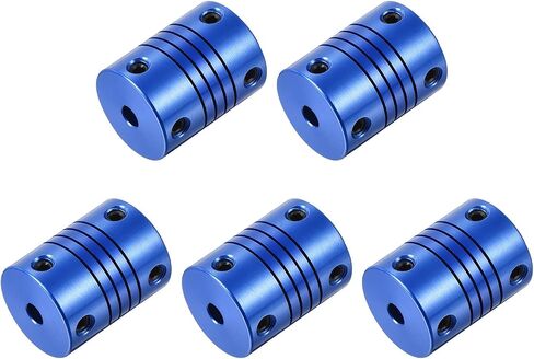 uxcell 1Pcs 4mm to 6mm Aluminum Alloy Shaft Coupling L25xD18 Flexible Coupler with Screws for Encoders and Motors,Blue in Saudi Arabia