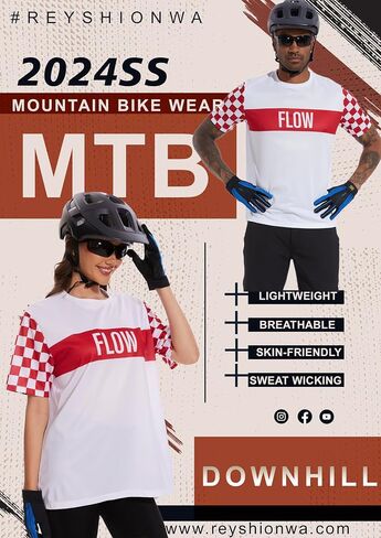 Mountain Bike Jersey Cycling MTB Bicycle Shirt for Men BMX Racing Tops Lightweight Quick Dry Short-Sleeve in Saudi Arabia