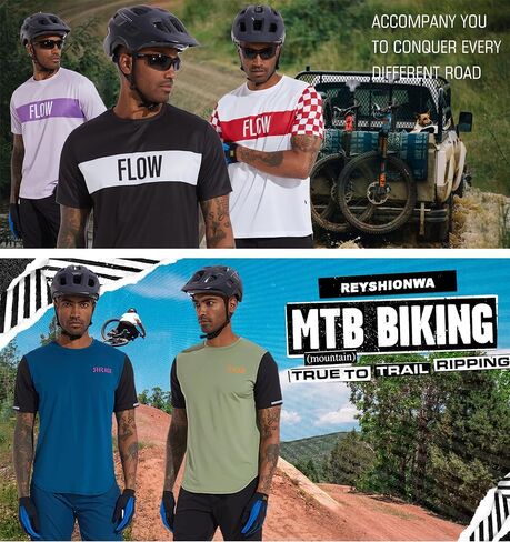 Mountain Bike Jersey Cycling MTB Bicycle Shirt for Men BMX Racing Tops Lightweight Quick Dry Short-Sleeve in Saudi Arabia