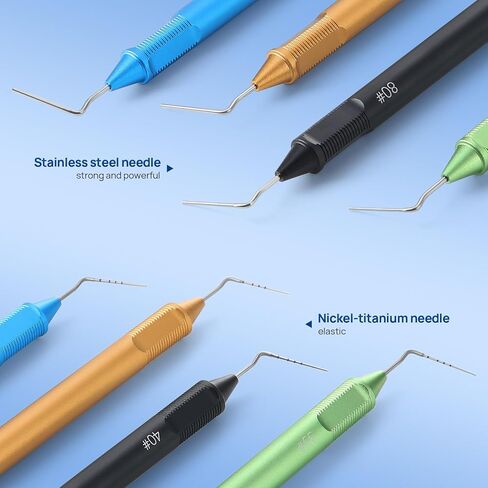 JMU Dental Gutta Percha Pluggers 4Pcs/Set, NiTi Tip & Stainless Steel Tip Double Ended Filling Instruments in Kuwait