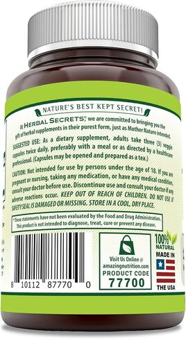 Herbal Secrets EGCG Green Tea Extract 1800 Mg Per Serving | Veggie Capsules Supplement | Non-GMO | Gluten Free | Made in USA (1 Pack, 180 Count) in Saudi Arabia