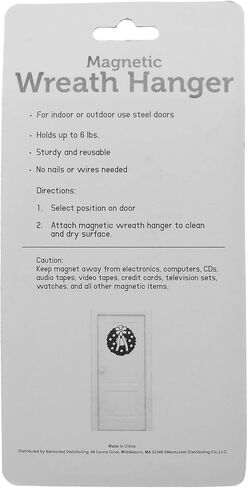 for Steel Doors - Holds up to 6 lbs - Double Pack (2 Wreath Hangers) Wreath Holders - Indoor or Outdoor Use on Steel Doors (Green) in Saudi Arabia