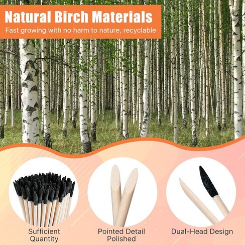 200 قطعة من أعواد الصنفرة المائلة وأغصان الصنفرة وعصي الصنفرة ذات التفاصيل الدقيقة وعصي التلميع الدقيقة للنماذج البلاستيكية وهواية خشبية، 280 حبيبة، 5.4 × 0.2 بوصة in Kuwait