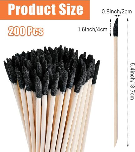 200 قطعة من أعواد الصنفرة المائلة وأغصان الصنفرة وعصي الصنفرة ذات التفاصيل الدقيقة وعصي التلميع الدقيقة للنماذج البلاستيكية وهواية خشبية، 280 حبيبة، 5.4 × 0.2 بوصة in Kuwait