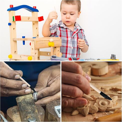 200 قطعة من أعواد الصنفرة المائلة وأغصان الصنفرة وعصي الصنفرة ذات التفاصيل الدقيقة وعصي التلميع الدقيقة للنماذج البلاستيكية وهواية خشبية، 280 حبيبة، 5.4 × 0.2 بوصة in Kuwait