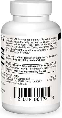 Source Natural Coenzyme Q10 Antioxidant Support 30 mg For Heart, Brain, Immunity, & Liver Support - 60 Lozenges in Saudi Arabia