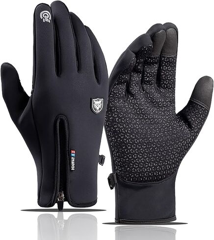 قفازات شتوية مقاومة للماء للرجال والنساء تحافظ على دفء قفازات شاشة اللمس لركوب الدراجات في الهواء الطلق والجري والقيادة in Kuwait