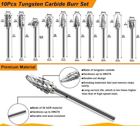 مجموعة أدوات الصنفرة من كربيد التنجستن مقاس 1/8 بوصة، ورؤوس مطحنة القالب مع أسطوانات الصنفرة ومجموعة عجلات القطع، و185 قطعة من ملحقات أدوات الصنفرة العملية لأداة دريميل الدوارة in Kuwait