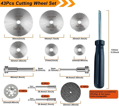 مجموعة أدوات الصنفرة من كربيد التنجستن مقاس 1/8 بوصة، ورؤوس مطحنة القالب مع أسطوانات الصنفرة ومجموعة عجلات القطع، و185 قطعة من ملحقات أدوات الصنفرة العملية لأداة دريميل الدوارة in Kuwait