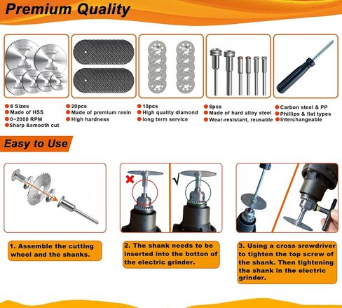 مجموعة أدوات الصنفرة من كربيد التنجستن مقاس 1/8 بوصة، ورؤوس مطحنة القالب مع أسطوانات الصنفرة ومجموعة عجلات القطع، و185 قطعة من ملحقات أدوات الصنفرة العملية لأداة دريميل الدوارة in Kuwait