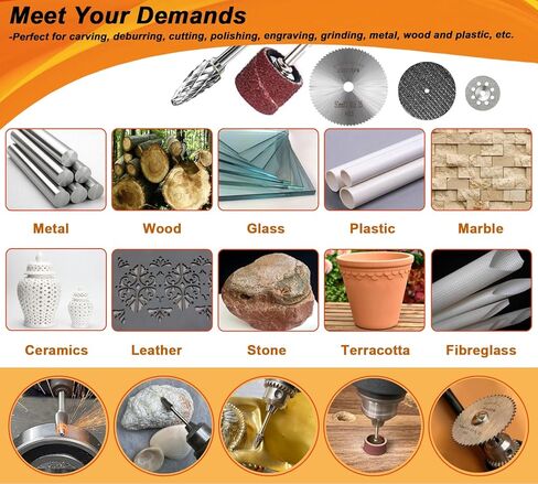 مجموعة أدوات الصنفرة من كربيد التنجستن مقاس 1/8 بوصة، ورؤوس مطحنة القالب مع أسطوانات الصنفرة ومجموعة عجلات القطع، و185 قطعة من ملحقات أدوات الصنفرة العملية لأداة دريميل الدوارة in Kuwait