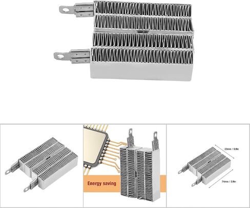 ZJchao 12v 24v(optional) Insulated Ptc Ceramic Air Heater Aluminium Housing Constant Temperature Ptc Heating Principles Ripple Heating Plate Thermistors Heater Plates Principle Thermostat (24V 150W) in Saudi Arabia