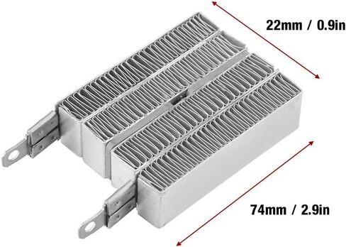 ZJchao 12v 24v(optional) Insulated Ptc Ceramic Air Heater Aluminium Housing Constant Temperature Ptc Heating Principles Ripple Heating Plate Thermistors Heater Plates Principle Thermostat (24V 150W) in Saudi Arabia