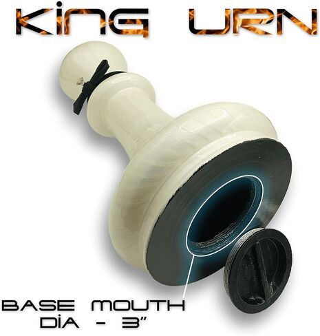 Grand Chess King Keepsake Urn Very Unique Chess King Cremation Urn for Adults cremation Urn For Human Ashes- Grand Chess King Urn For your loved ones-Home Decorative (White-KING) in Saudi Arabia