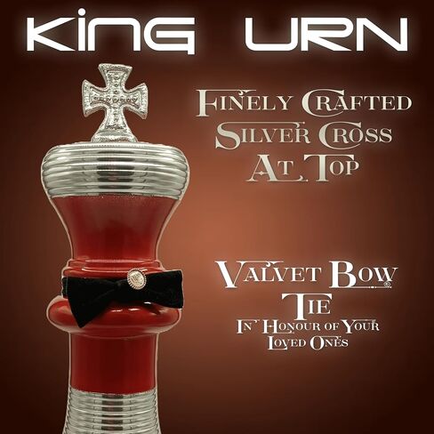 Grand Chess King Keepsake Urn Very Unique Chess King Cremation Urn for Adults cremation Urn For Human Ashes- Grand Chess King Urn For your loved ones-Home Decorative (White-KING) in Saudi Arabia