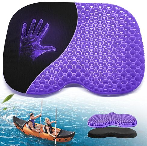 Anti-Slip Kayak Seat Cushion - Waterproof Thickened Gel Seat Cushion for Kayaks, Canoes, and Rowing Boats - Suitable for Kayak Chairs, Kayak Accessories, and Fishing Kayaks Equipment in Saudi Arabia