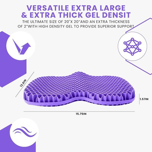 Anti-Slip Kayak Seat Cushion - Waterproof Thickened Gel Seat Cushion for Kayaks, Canoes, and Rowing Boats - Suitable for Kayak Chairs, Kayak Accessories, and Fishing Kayaks Equipment in Saudi Arabia