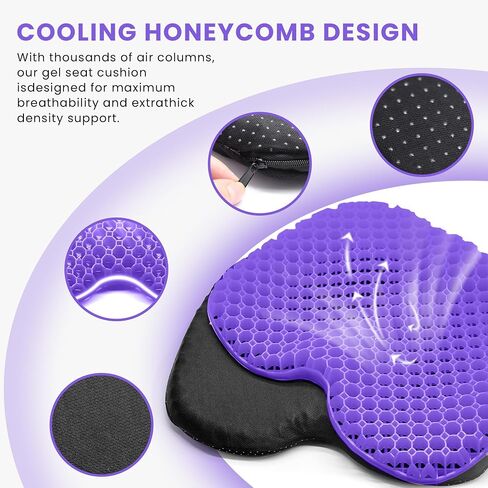Anti-Slip Kayak Seat Cushion - Waterproof Thickened Gel Seat Cushion for Kayaks, Canoes, and Rowing Boats - Suitable for Kayak Chairs, Kayak Accessories, and Fishing Kayaks Equipment in Saudi Arabia