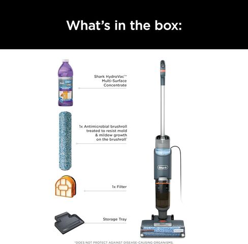 مكنسة شارك هيدروفاك ميس ماستر اللاسلكية 3 في 1، ممسحة ونظام التنظيف الذاتي، للأرضيات الصلبة والسجاد، AW261 in Kuwait