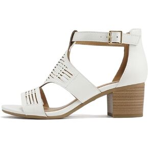Soda “Norway" ~ Women Open Toe Closed Back Counter Cutout Upper Low Block Heel Sandal with Adjustable Ankle Strap