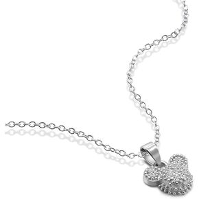 H&Beautimer 925 Sterling Silver 18'' Italian Rolo Chain - Cute Mickey Pendant Necklace for Women - Party Charming Jewelry - Birthday Gifts for Teen Girls