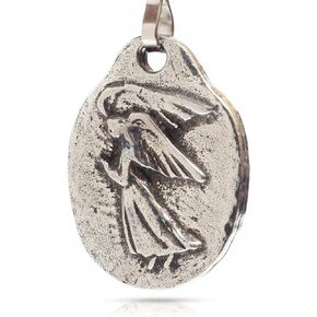 DANFORTH - Guardian Angel Zipper Pull Charm, Christian, Catholic Decorative Clip-on Accessory Gift for Purse, Bag, Backpack or Jacket, Unisex Good Luck, Pewter, Made In USA,1 1/8"