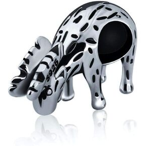 Bolenvi Moose Elf Deer Animal 925 Sterling Silver Charm Bead for Pandora & Similar Charm Bracelets or Necklaces