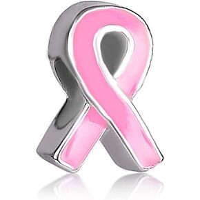 LovelyCharms الشريط الوردي مكافحة سرطان الثدي الوعي سحر الخرزة للأسوار in Kuwait