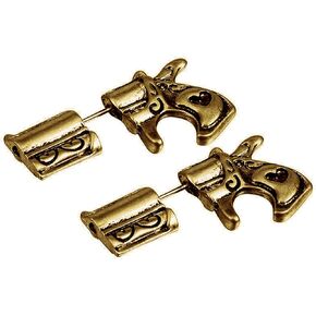 ANDPAI Personalized Unique Black Punk Gun Pistol Stud Earrings Cool Puncture Ear Stud Earrings for Women Men Statement Jewelry Gifts