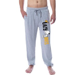 Peanuts Men's Snoopy and Woodstock Lazy Days Sleep Jogger Pajama Pants