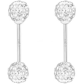 CZ Balls Double Sided Cartilage Tiny Stud Earrings 925 Sterling Silver Tragus Screw Back Crystal Ball Sleeper Hypoallergenic Earring Barbell Labret Studs Dainty Shambhala Style Jewelry Gifts for Women Teen Girls Birthday 20G