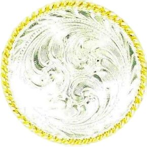 Double S Collection 28070 Silver Scarf Slide with Gold Rope Edge