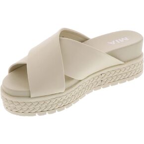 MIA Womens Kornelia Platform Athletic Sandals Casual - Beige