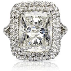 925 Sterling Silver Flash Diamond Square Princess Ring Shiny All Diamond Ring CZ Eternal Cubic Zirconia Commitment Ring Engagement Wedding Ring Women's Jewelry Found Earrings (US Code 10)