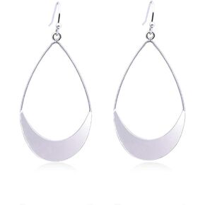 Lightweight Dangle Earrings Simple Earrings Silver Teardrop Earrings for Women