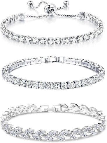 3 قطع سوار ربط مجموعة 14K مطلية بالذهب تشيكوسلوفاكيا الماس لذيذ مكعب زركونيا ماركيز أساور قابلة للتعديل للنساء تكويم الأزياء والمجوهرات الزفاف حفلة موسيقية هدية in Kuwait