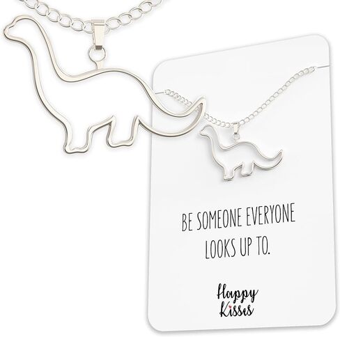 Dinosaur Brontosaurus Necklace - Cute Pendant Gift - Sweet & Funny Message Card – Also Looks like Eobrontosaurus or Apatosaurus in Saudi Arabia